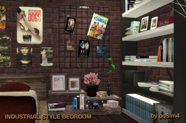  PQSims4: Industrial Style Bedroom