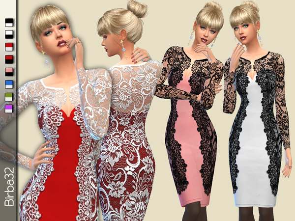  The Sims Resource: Sabrina dress by Birba32