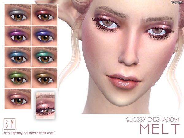  The Sims Resource: Melt    Glossy Eyeshadow by Screaming Mustard