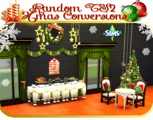  Sims 4 Designs: Xmas Conversions from Ts2 to TS4