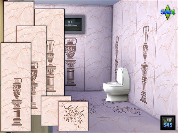  Arte Della Vita: 4 wall floor sets for the bathroom