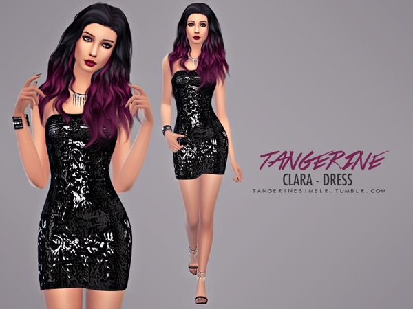  Sims Fans: Clara dress by Tangerine