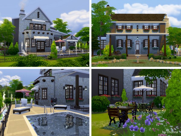  The Sims Resource: Stone Cottage by Lhonna