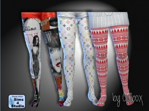  All4Sims: Christmas Tights by Architektur