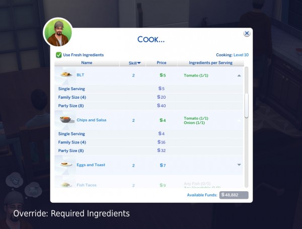  Mod The Sims: More Logical Cooking by plasticbox
