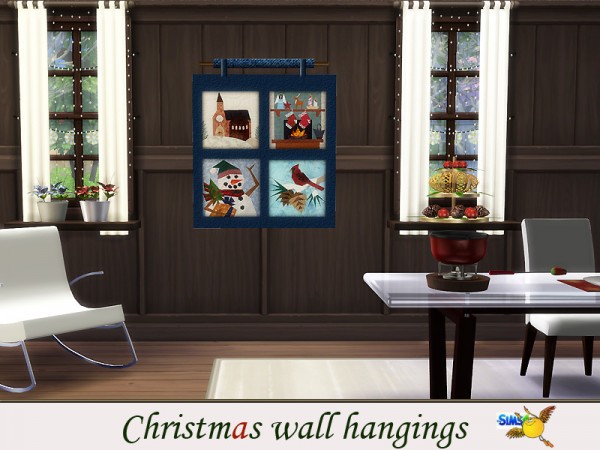  The Sims Resource: Christmas Wall Hangings by evi