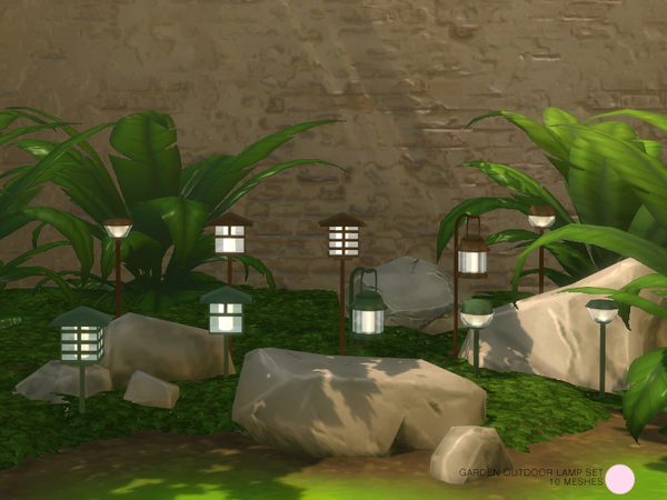  The Sims Resource: Garden Lamp Outdoor Set by DOT