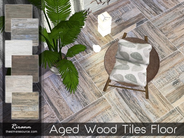  The Sims Resource: Aged Wood Tiles Floor by Rirann