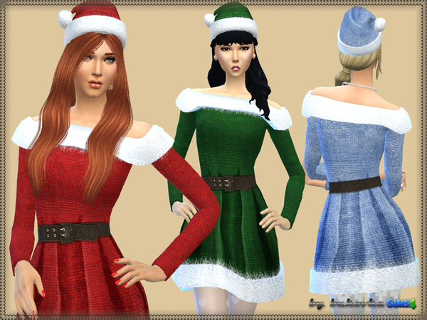  The Sims Resource: Dress Mrs. Claus by bukovka