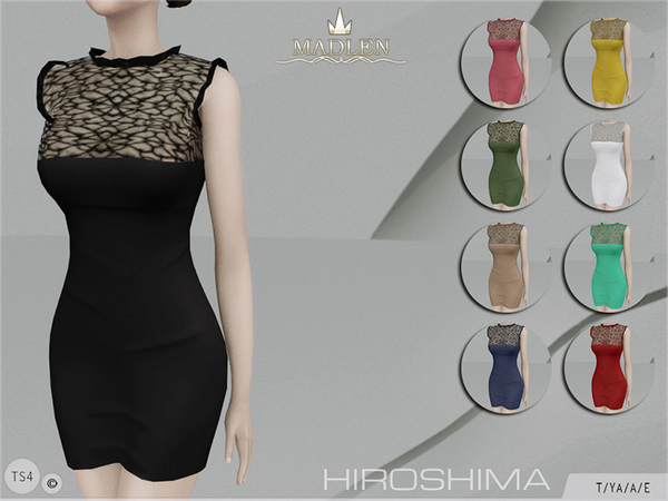  The Sims Resource: Madlen Hiroshima Dress by MJ95