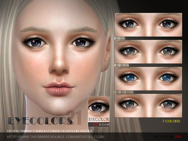  The Sims Resource: Eyecolor 21 by S Club
