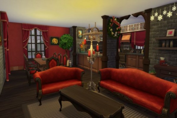  Blackys Sims 4 Zoo: Christmas Livingspace by ChiLLi