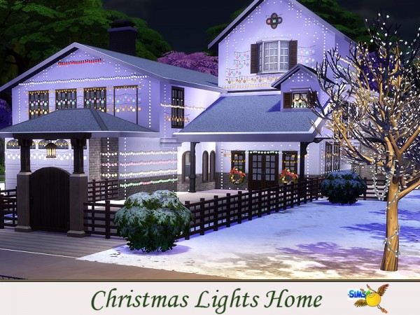  The Sims Resource: Christmas Lights Home by evi
