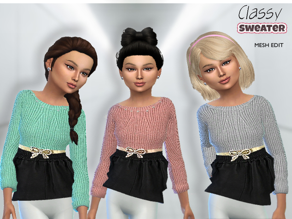  The Sims Resource: Classy Sweater by Puresim