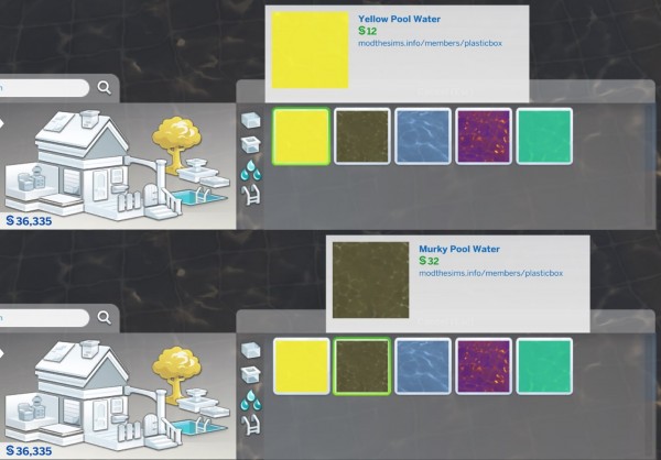  Mod The Sims: Multi Color Pool Water by plasticbox