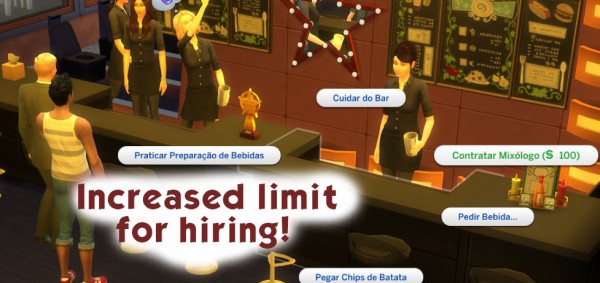  Mod The Sims: Increased limit for hiring by arkeus17