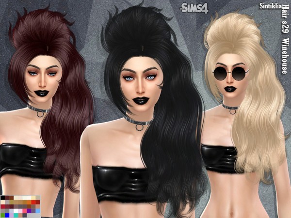  The Sims Resource: Sintiklia   Hair s29 Winehouse