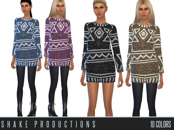  The Sims Resource: Wool Dress 47 by Shake Productions