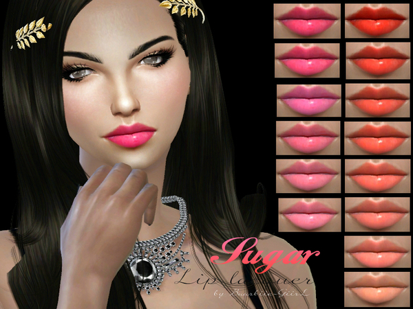  The Sims Resource: Sugar Lip Lacquer by Baarbiie GiirL