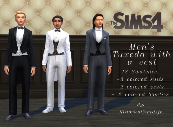  History Lovers Sims Blog: Mens Tuxedos