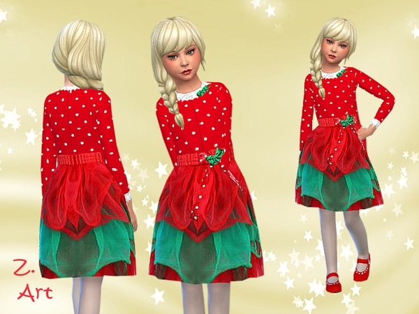  The Sims Resource: For Xmas III dress by Zuckerschnute20