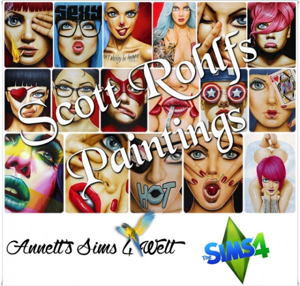  Annett`s Sims 4 Welt: Scott Rohlfs Paintings