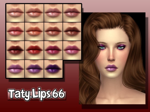  The Sims Resource: Lips 66 by Taty