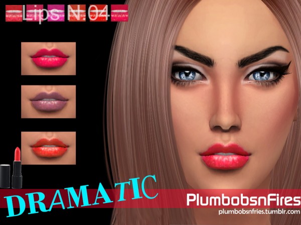  Plumbobsnfries: Dramatic   Lips N.04