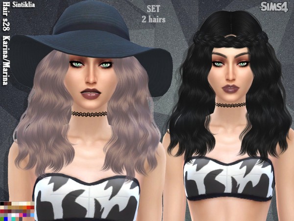  The Sims Resource: Sintiklia   Hairset 28 Karina Marina