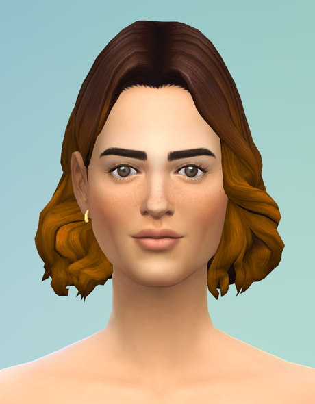  Rusty Nail: Long wavy parted  V4 brown hairstyle