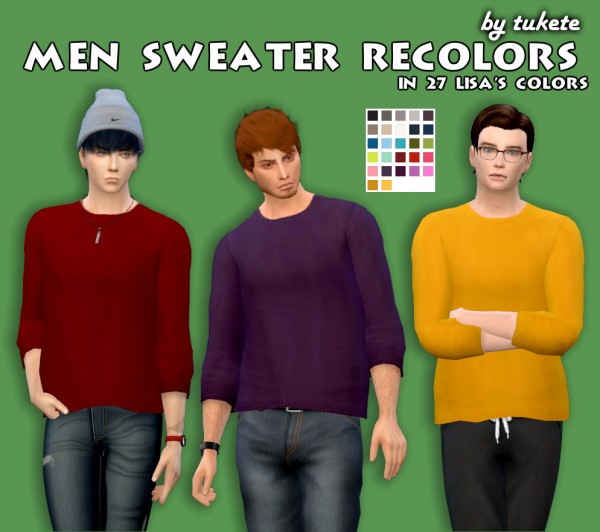  Tukete: Men Sweater Recolors