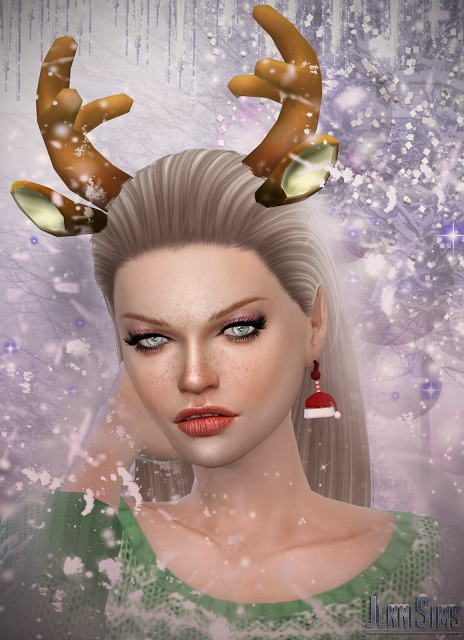 JenniSims: Set Accessory Merry Christmas!! Glasses, Nose, Reindeer, Earrings, Hat, Snowman