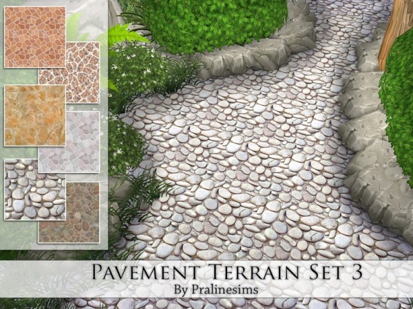  The Sims Resource: Pavement Terrain Set 3 by PralineSims