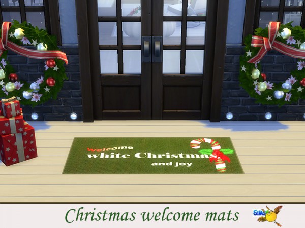  The Sims Resource: Christmas welcome mat by evi