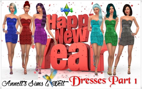  Annett`s Sims 4 Welt: Happy New Year Dresses   Part 1