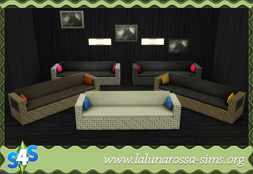  La Luna Rossa Sims: Modern sofa