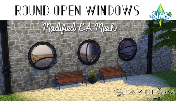  Sims 4 Designs: Round Open Windows