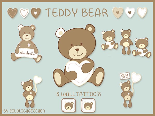  Akisima Sims Blog: Walltattoo teddy bear
