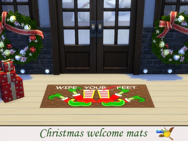  The Sims Resource: Christmas welcome mat by evi
