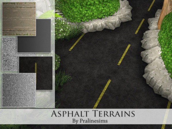  The Sims Resource: Asphalt Terrains by PralineSims