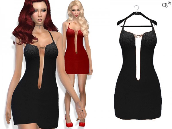  The Sims Resource: Luxury cocktail dress by CherryBerrySim