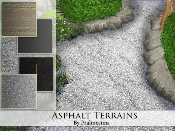  The Sims Resource: Asphalt Terrains by PralineSims