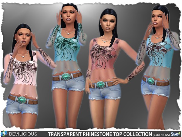  The Sims Resource: Transparent Top Collection by Devilicious