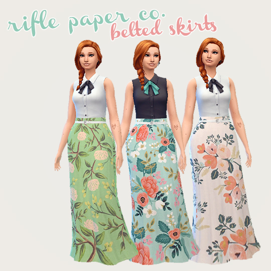  Hamburgercakes: Rifle Paper Co. Belted Skirts