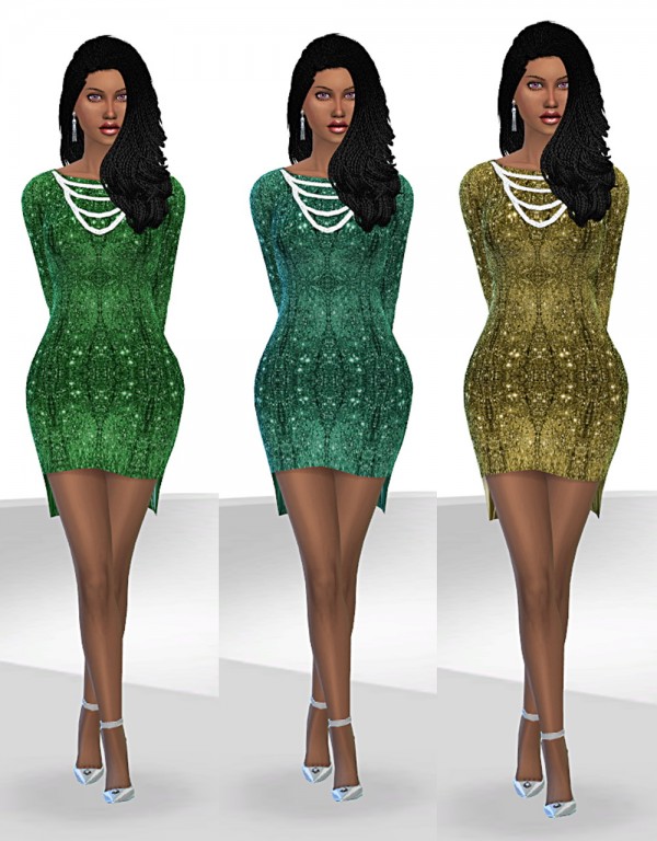 Simsworkshop: Glitter Chic Dress with necklace by Tacha75