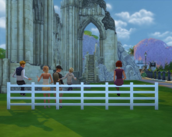  Sims 4 Studio: Sit & Lean on Fence Mod by Artrui