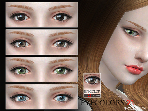  The Sims Resource: Eyecolor 22 by S Club