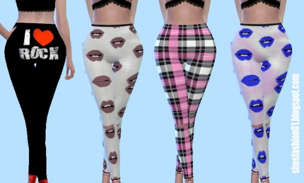  Sims Fashion 01: Pants Artpop Collection rock