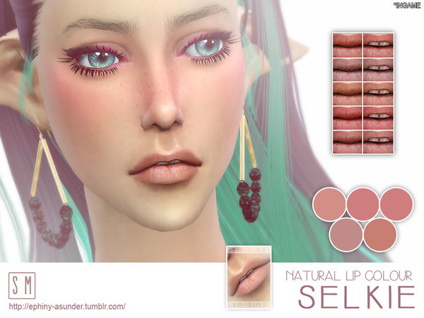  The Sims Resource: Selkie    Natural Light Lip Colour by Screaming Mustard