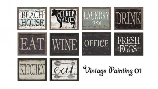  Ruby`s Home Design: Vintage Paintings & Signs
